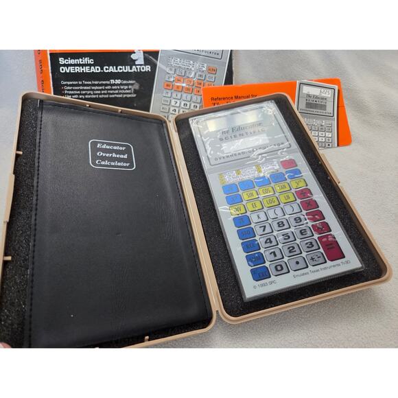NEW Vintage The Educator Scientific Calculator Keeper TI30 Overhead Projector - Picture 5 of 6